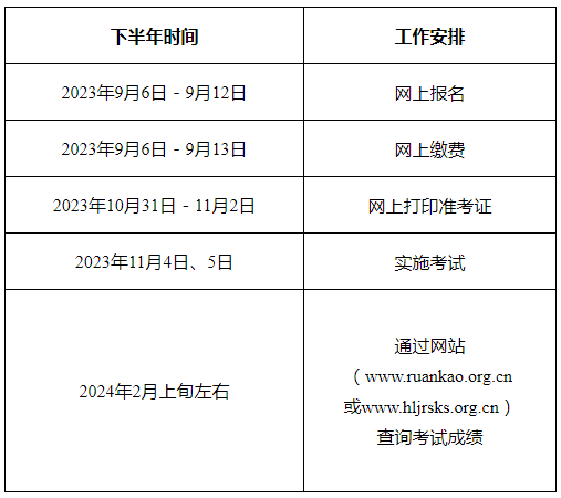 黑龙江省软考考试时间安排.png